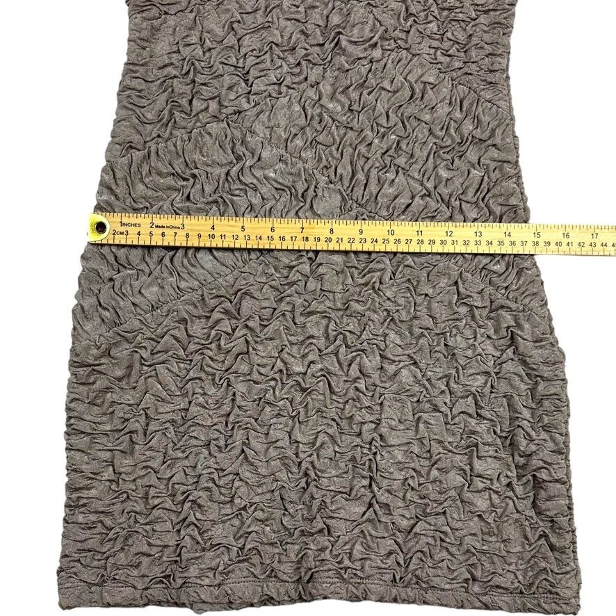 Gracie Womens Textured Taupe Sleeveless Dress Size (M)