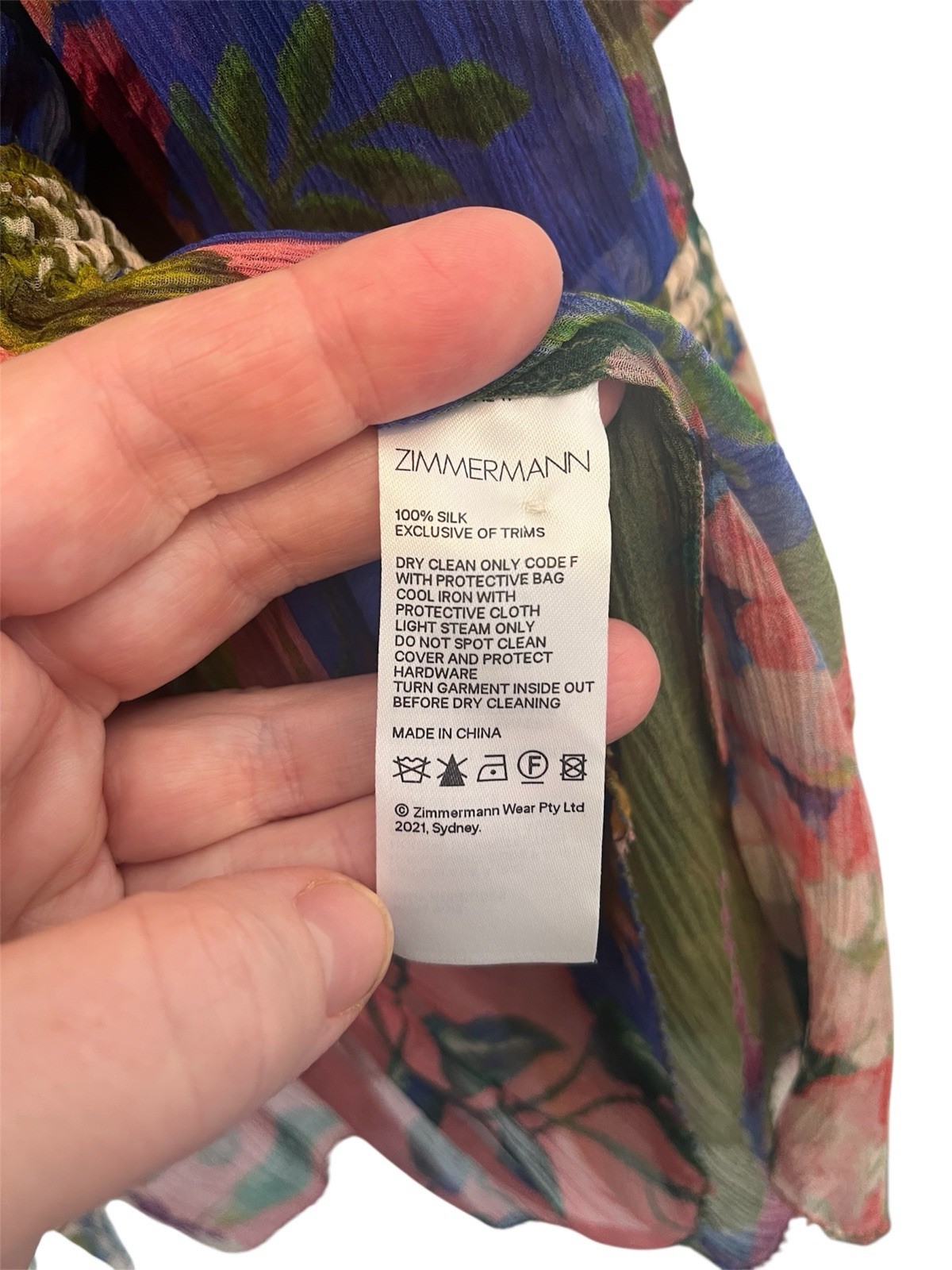 Zimmermann Tropicana Lantern Mini Spliced Dress Size 1 AU 10 US 6 Silk Tropical
