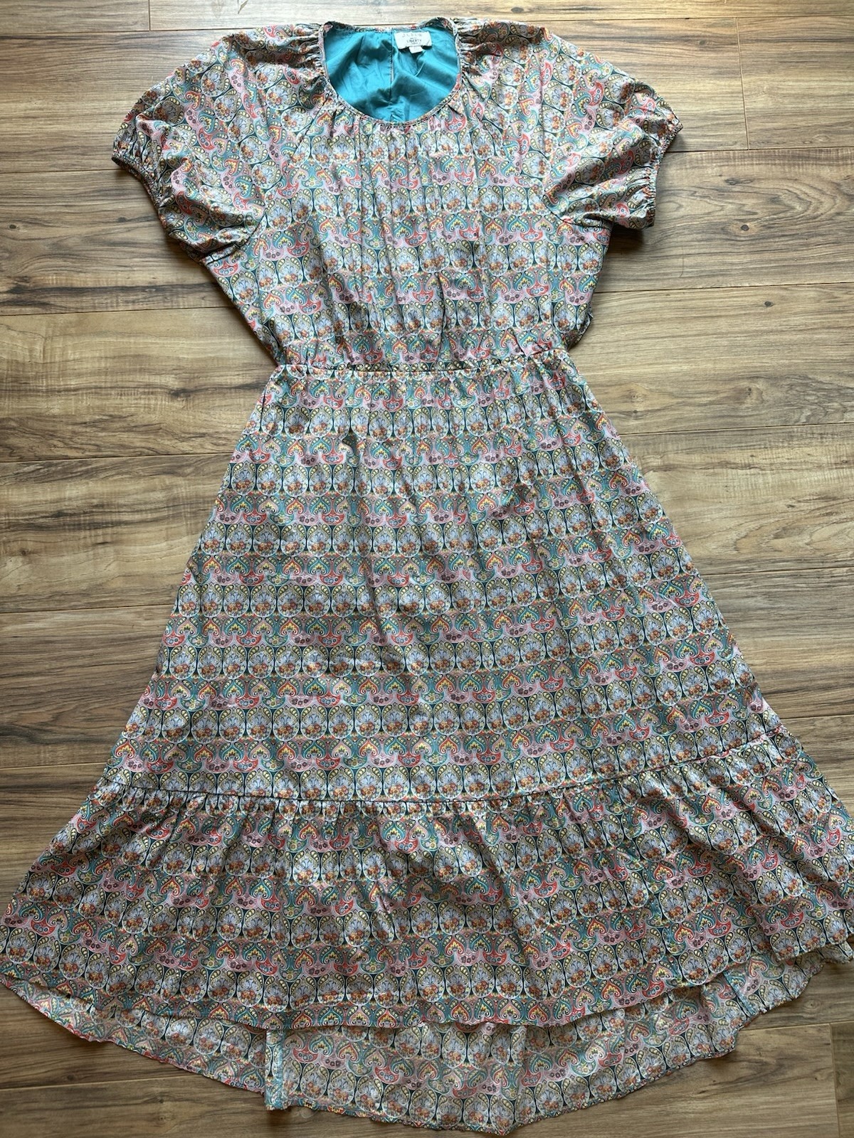 J. Crew Side Cutout Cotton Dress Liberty® Giorgia Duke Print Size 22 EUC