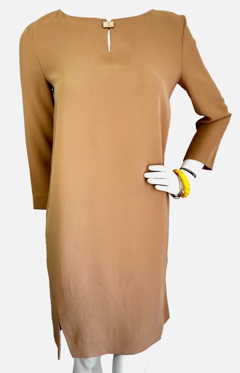 Toy G Sheath Shift Business Dress Size Small Makeup 3/4 Sleeve Made Italy NWT