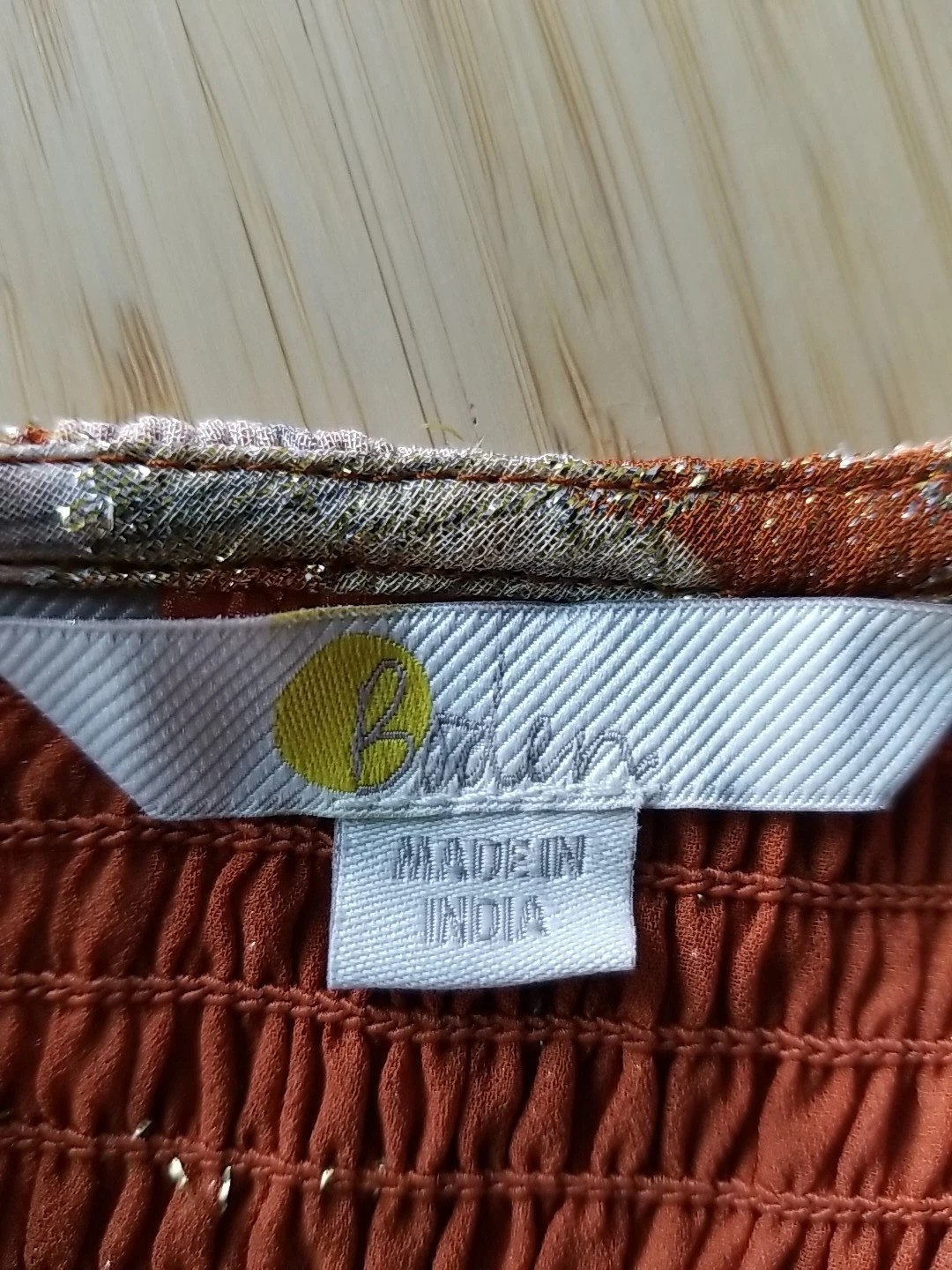 Boden Smocked Jacquard Maxi Dress Rust Copper Paisley Gold Metallic US 8 EUC