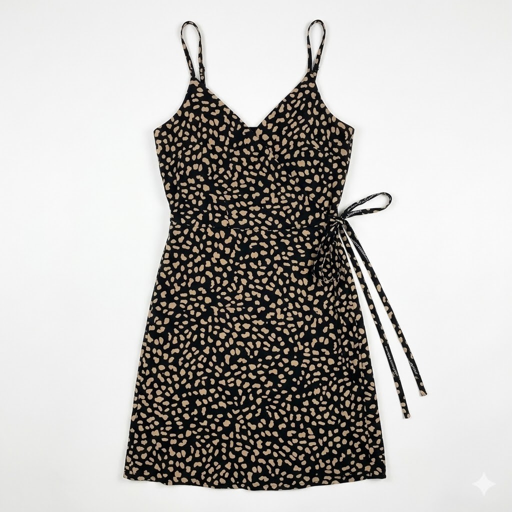 Sanctuary Leopard Print Wrap Dress Size S Small Animal Spot Sleeveless V-Neck