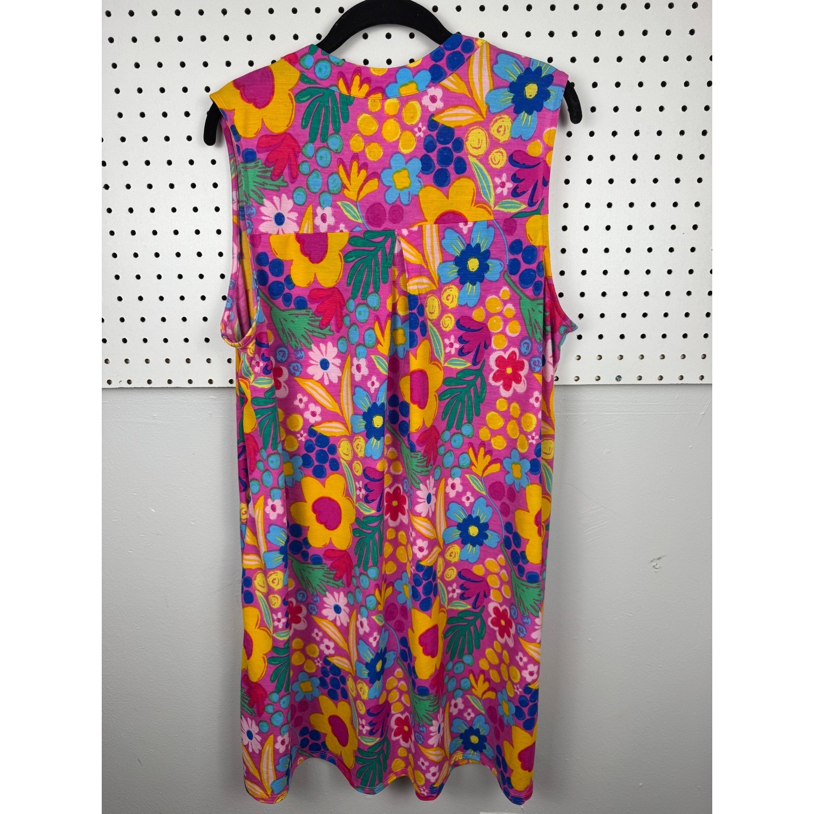 Dear Scarlett NWT Pink Floral Lizzy Dress XL Dopamine Maximalist Colorful