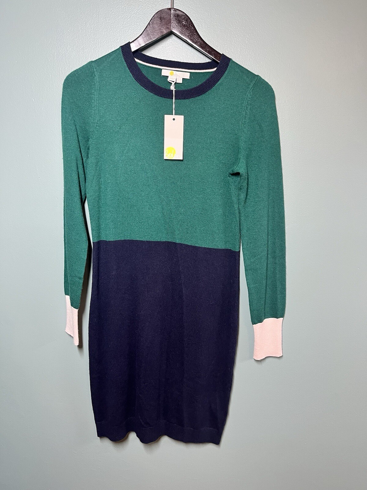 Boden Colorblock Long Sleeve Wool Cashmere Blend NWT Casul Dress Womens 2