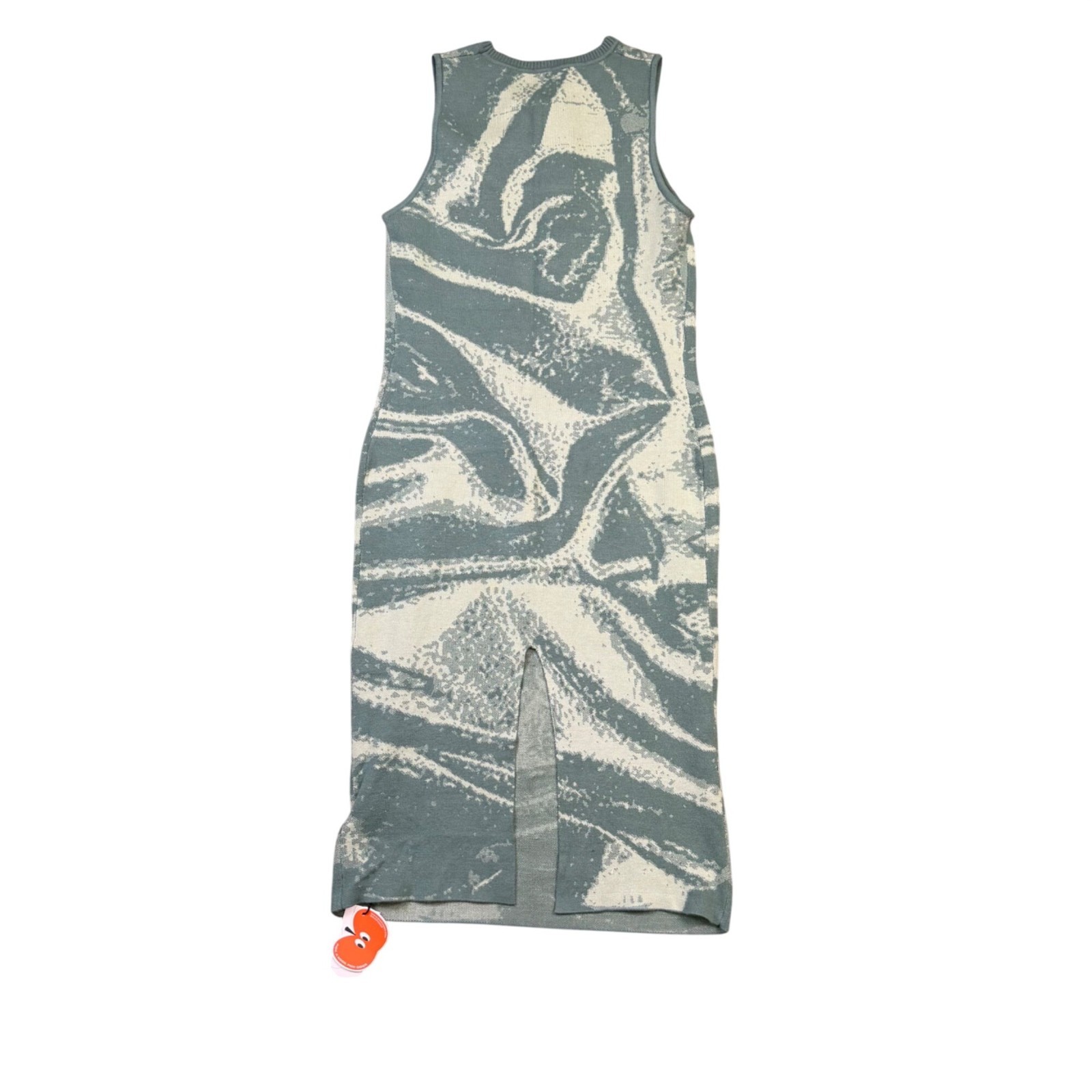 Cider Womens Green Abstract-Printed Midi Tank Bodycon Dress Sz 1XL