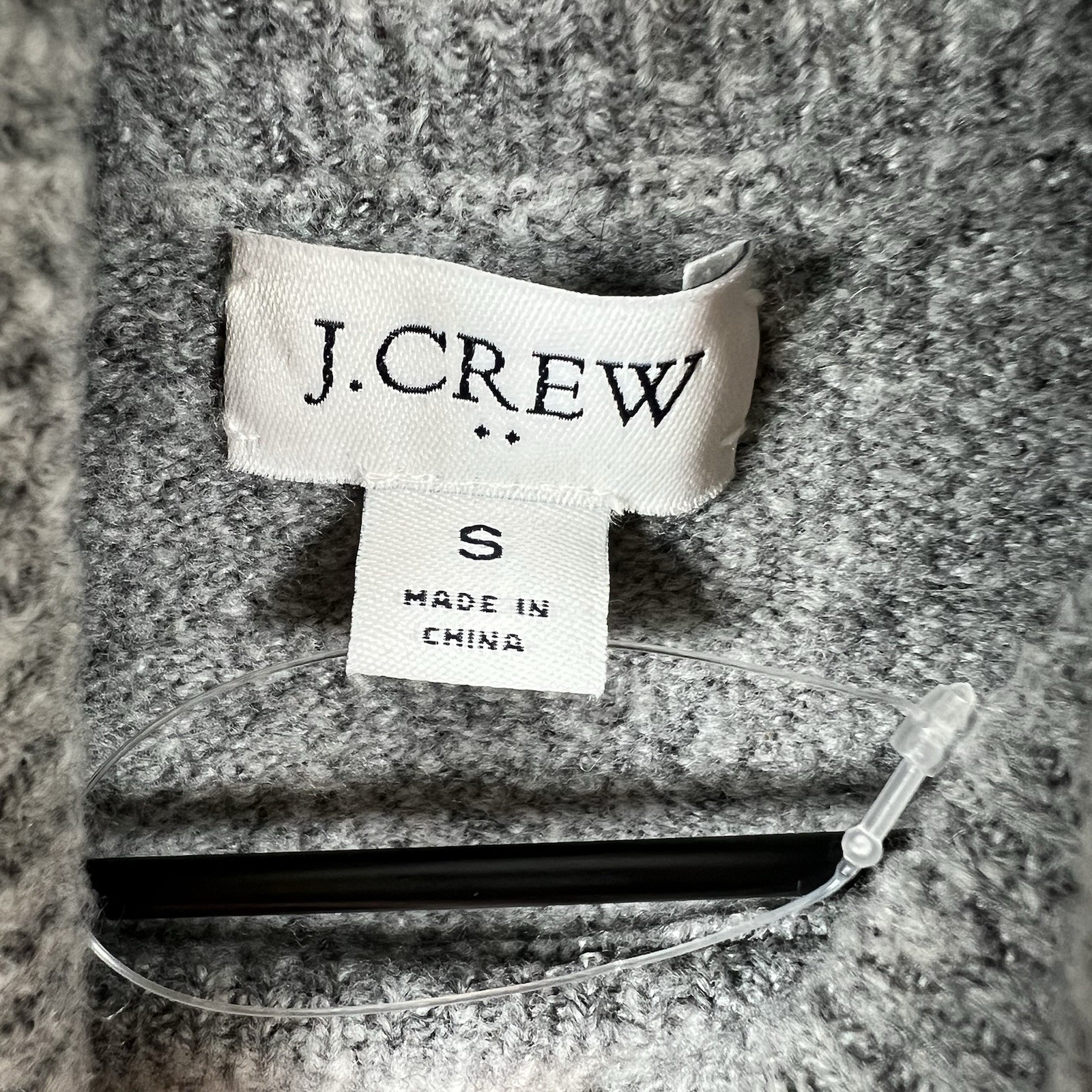 J. Crew Womens S Gray Striped Wool Blend Relaxed Turtleneck Sweater Dress #BC720