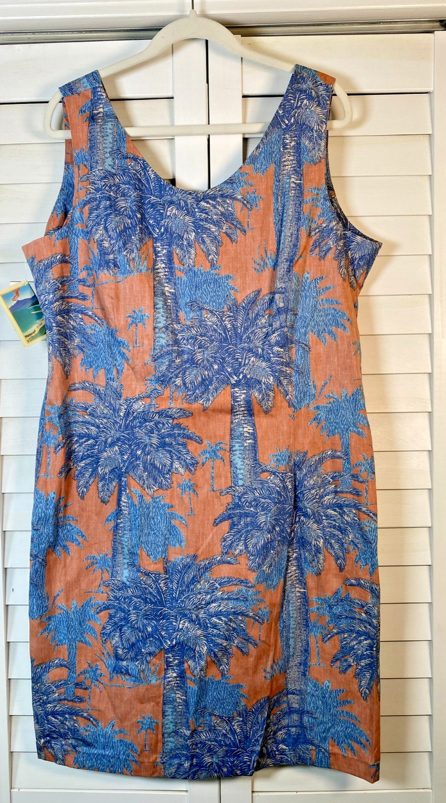 NWT Reyn Spooner 100% Cotton Dress Sleeveless Hawaiian Summer Resort RARE | XL