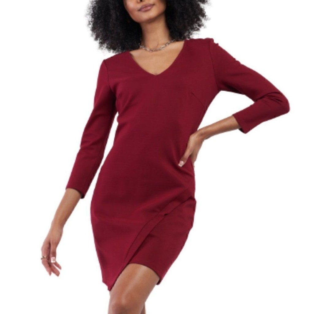 Women’s Maroon Bodycon Scuba Dress sz Medium