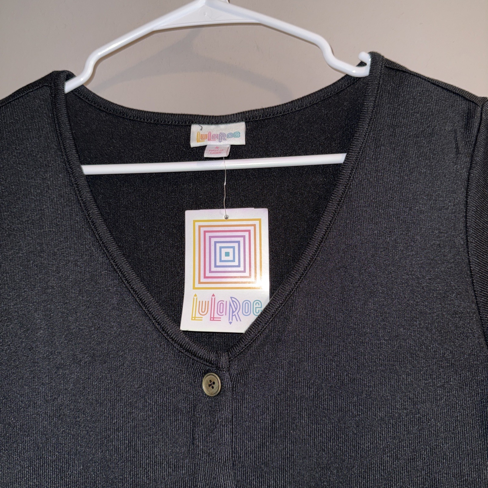 LuLaRoe Size Small Heidi Baby Doll Dress Black RARE NEW with Tags