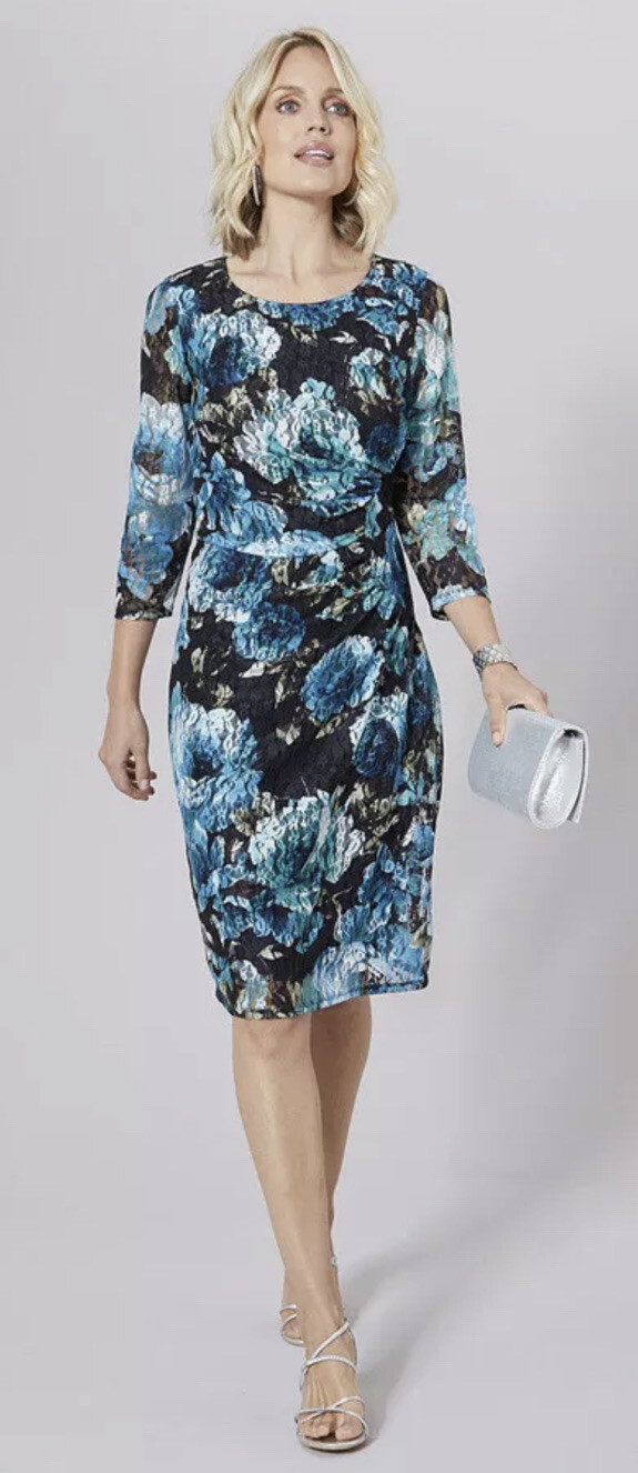JULIPA JD WILLIAMS Jade Floral Lace Ruched Dress BNWT Plus Size 30 Wedding