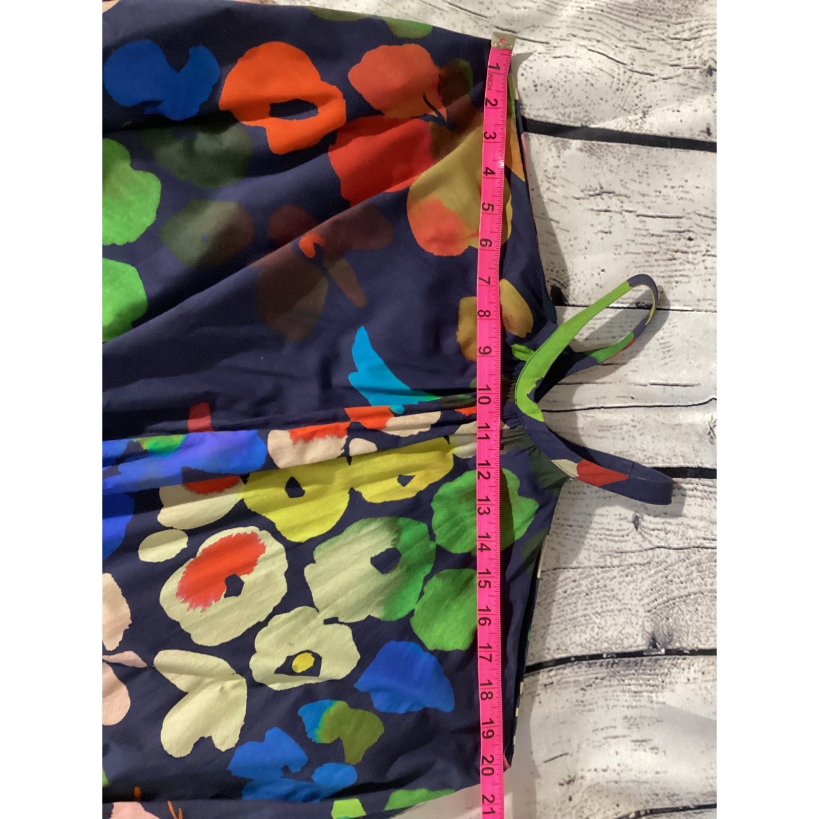 Whit Two Anthropologie Floral Halter Tiered Midi Dress Navy Blue Multi XSP
