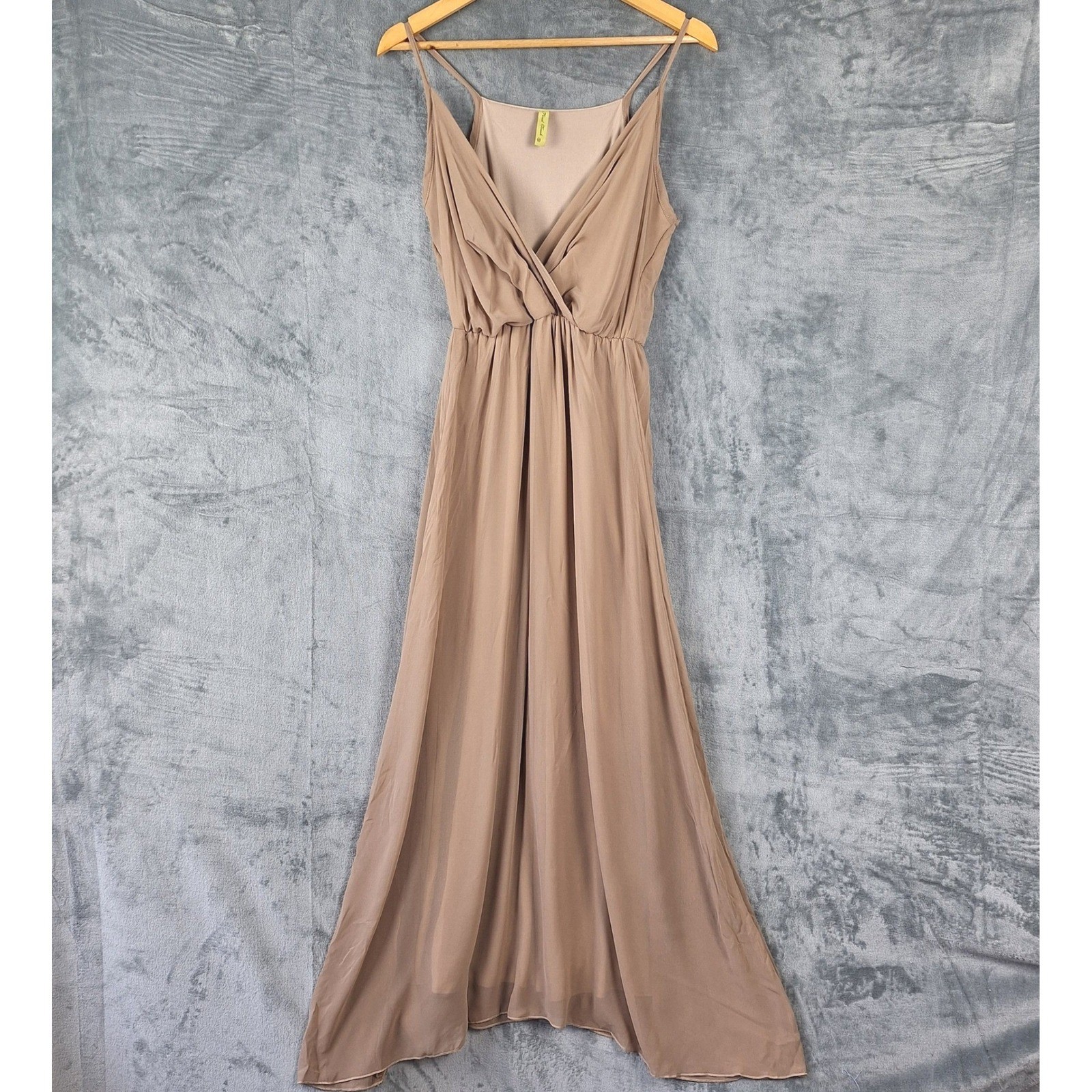 Vintage Womens Dress Small Brown Babydoll Y2K Fairy Maxi Flowy Coquette Romantic