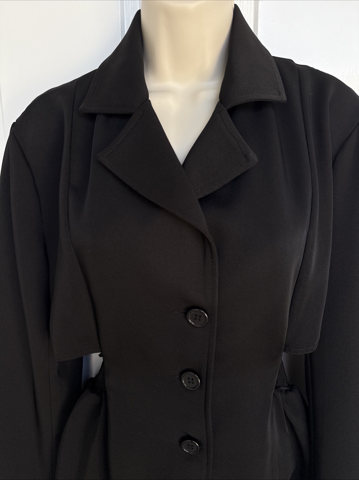 HYEIN SEO Black Structured Blazer Mini Dress Cut Outs Sz S Luxury Hollywood Glam