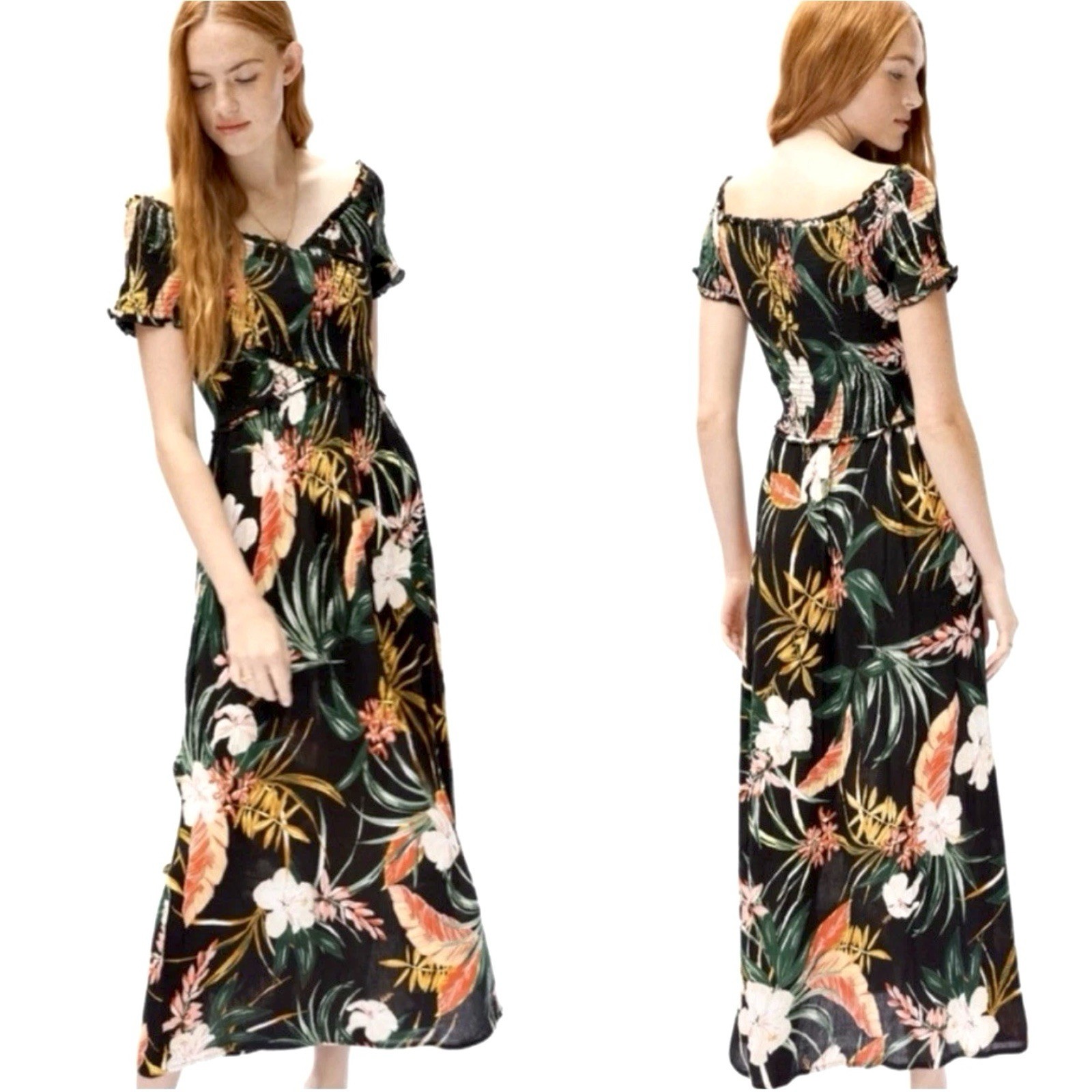 Patrons Of Peace Topanga Maxi Dress Sz S Smocked Floral Boho Fairy Whimsy