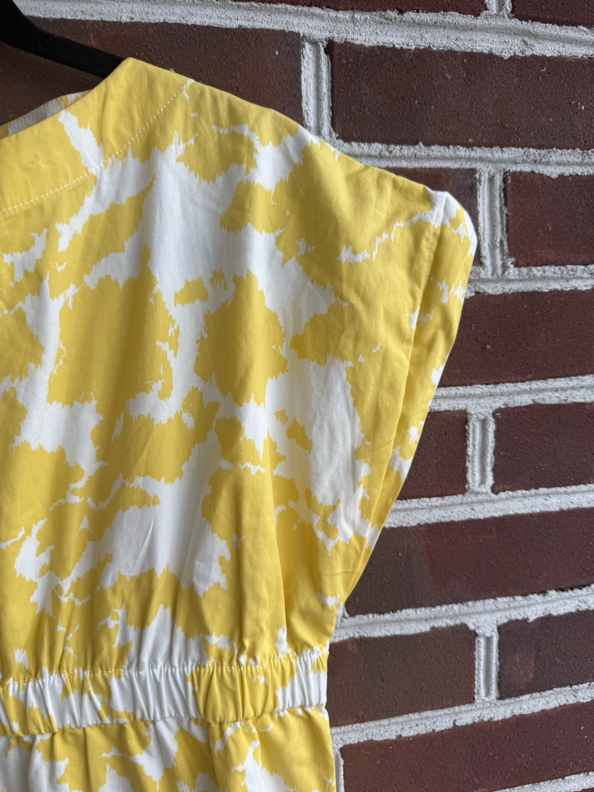 Gap Maternity Dress Size Small Cap Sleeve White And Yellow