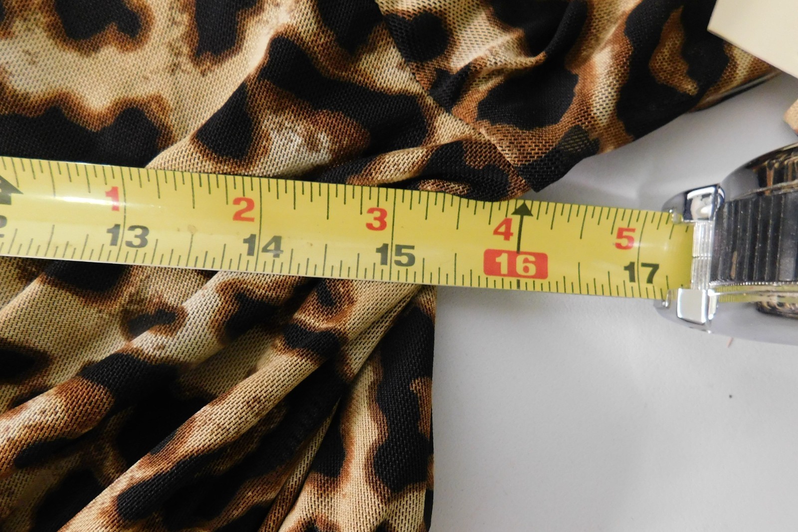 CACTUS AND PEARL LEOPARD PRINT MAXI DRESS SIZE MEDIUM LINED SEMI SHEER SLEEVES