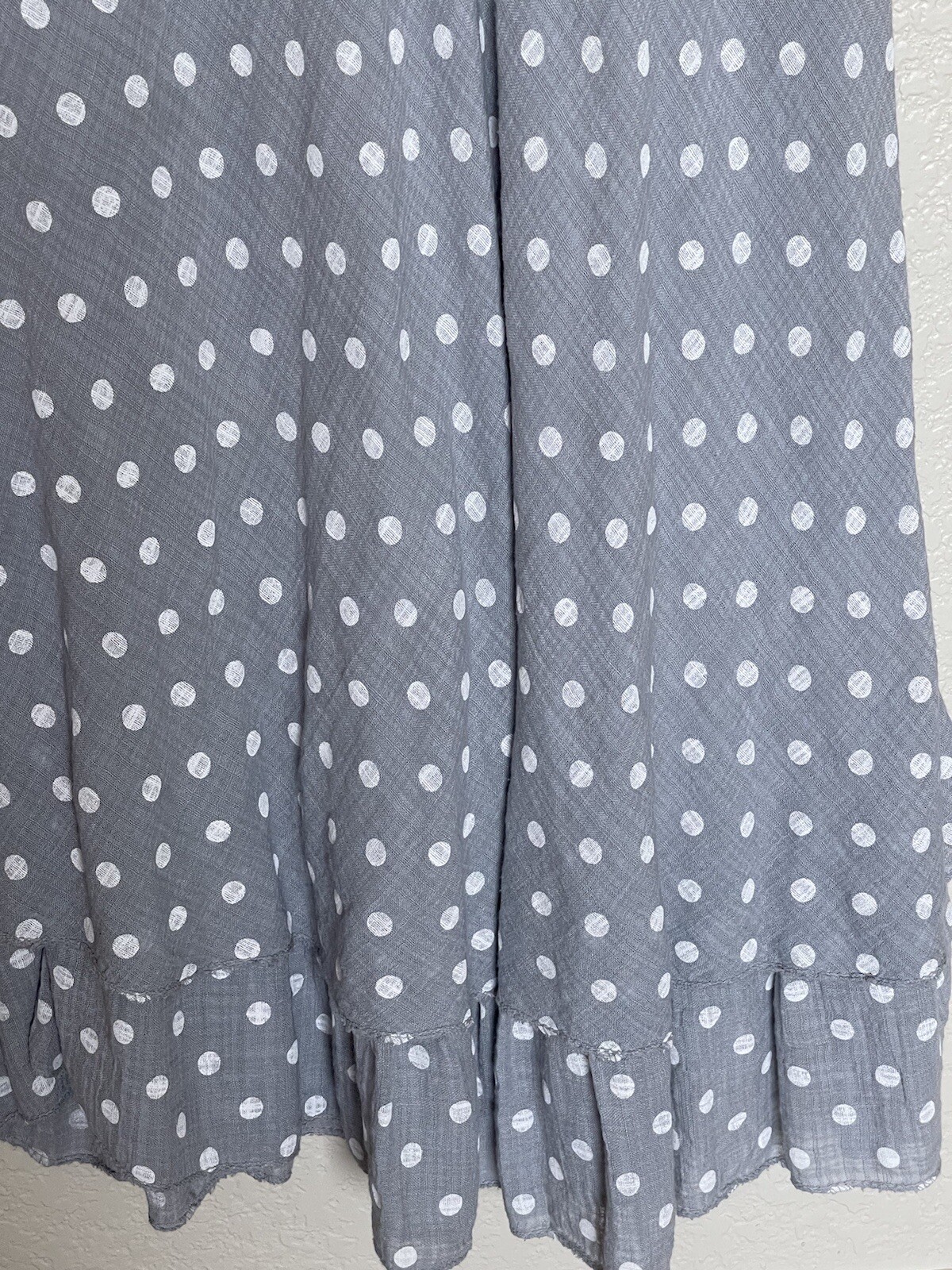 100% Lin Blanc Womens Linen Blend Dress Size 40 Gray White Sleeveless Lagenlook