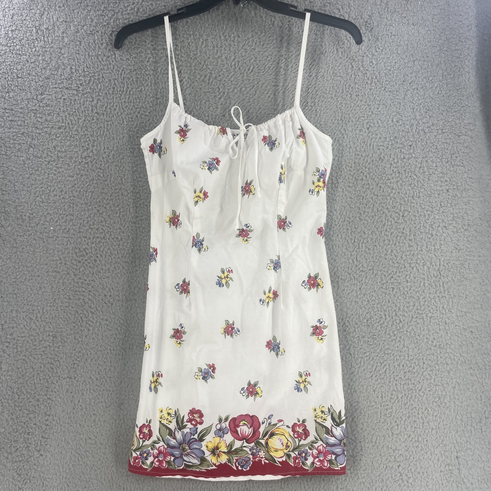 Y2K Vtg 90s Womens Dress Wanted Clothing Co Large Floral Cotton Slip Sundress