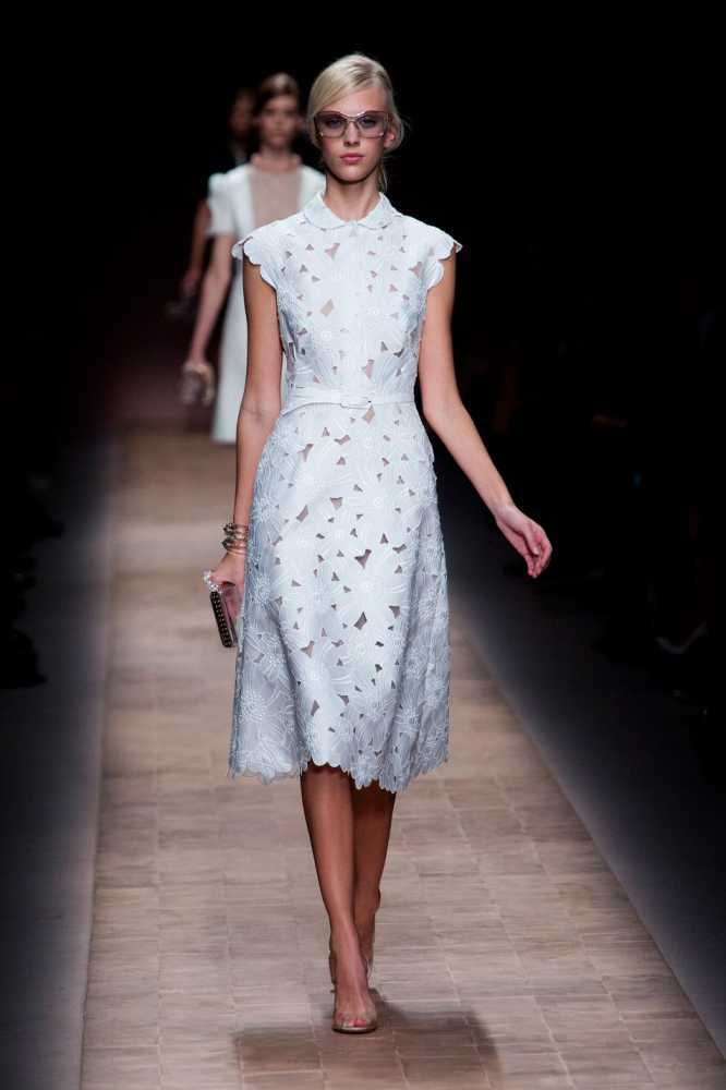 Valentino Daisy Embroidered Cotton Piqué Dress ( Size 40- US 4)