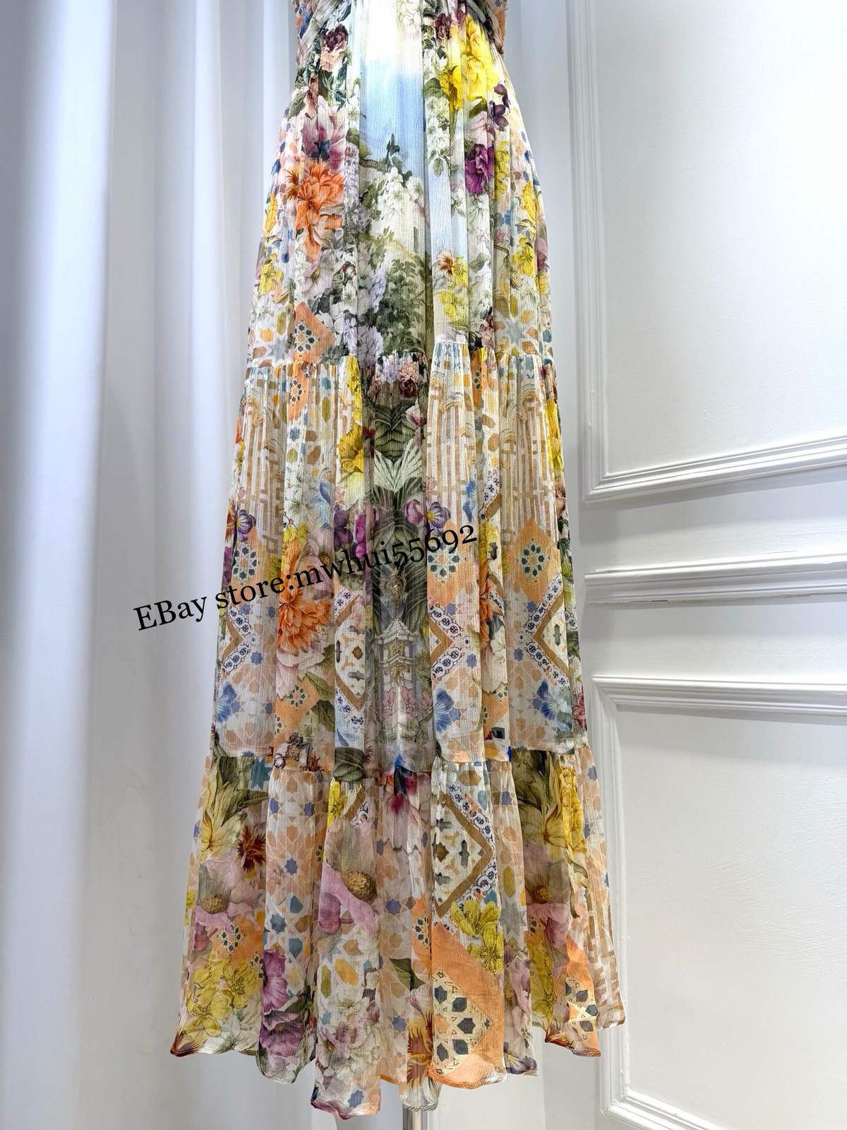 CAMILLA luxury elegant temperament holiday Maxi Dresses V-neck sleeveless 2026