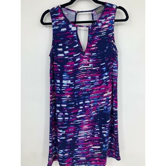 Michael Stars Womens XS City Lights Dress Sleeveless Beach Coastal Coverup Art