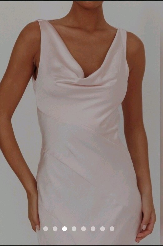 SAINTS & SECRETS Good Intentions Cowl Neck Open Back Maxi Dress Pink M