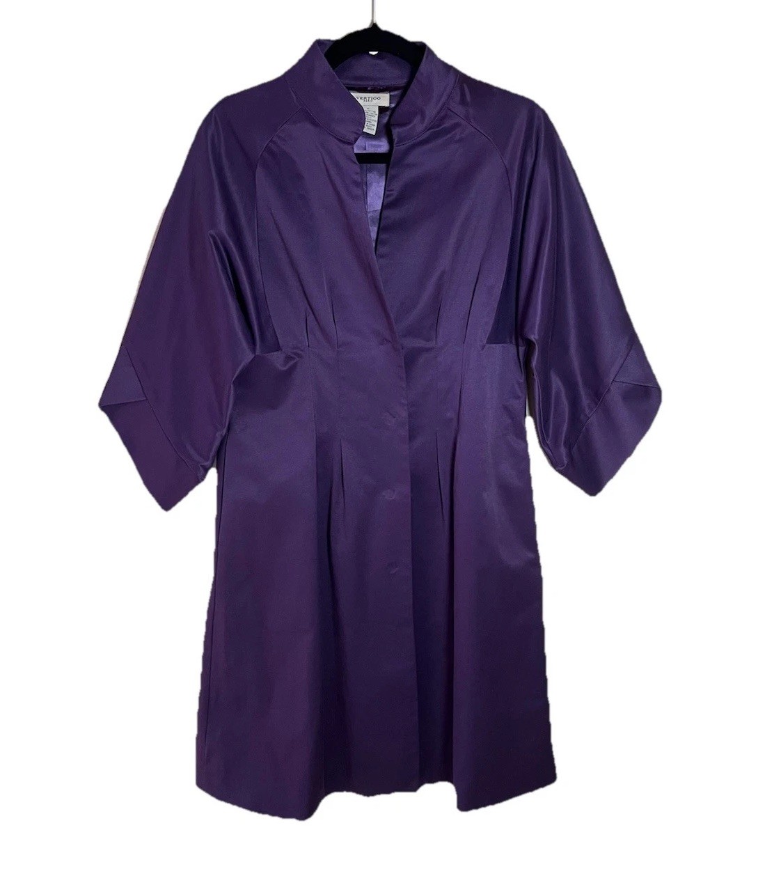 Vertigo Paris Size M Avant Grade Plum Purple Origami Pleated Womens Jacket Dress