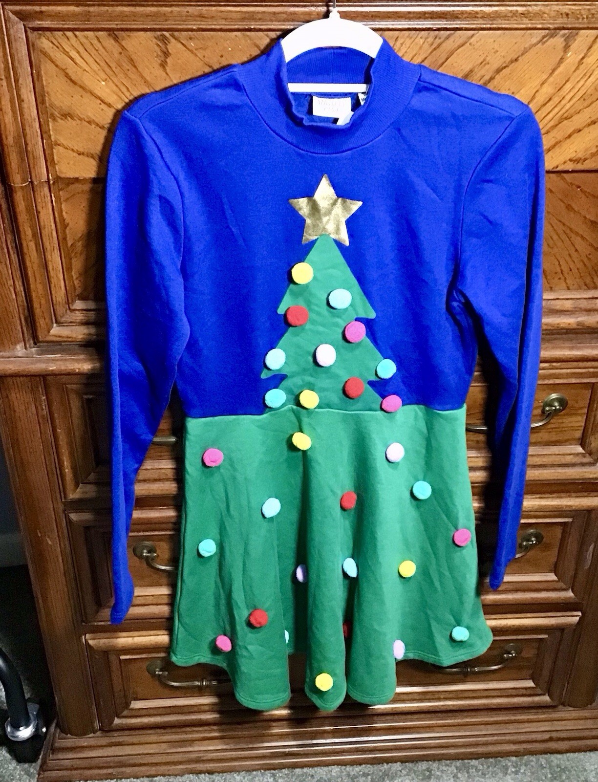 NWT Mighty Fine Christmas Tree Dress Size S