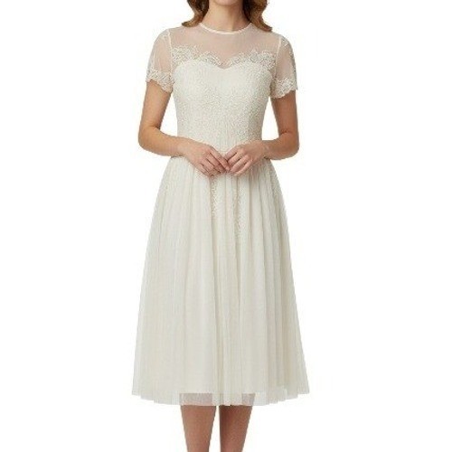 ASOS Womens Lace Mesh Midi Dress 4 Wedding Bridal Formal Party Event Fairy