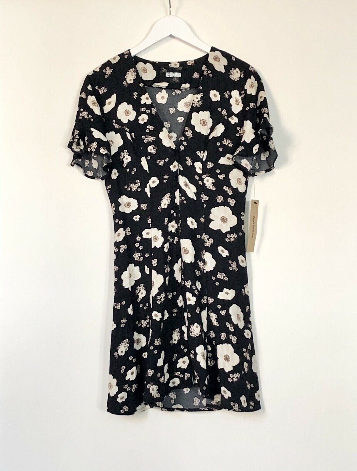 REFORMATION Dolce Dress – Alpine Floral Print US2 (UK6) NEW WITH TAGS RRP £215