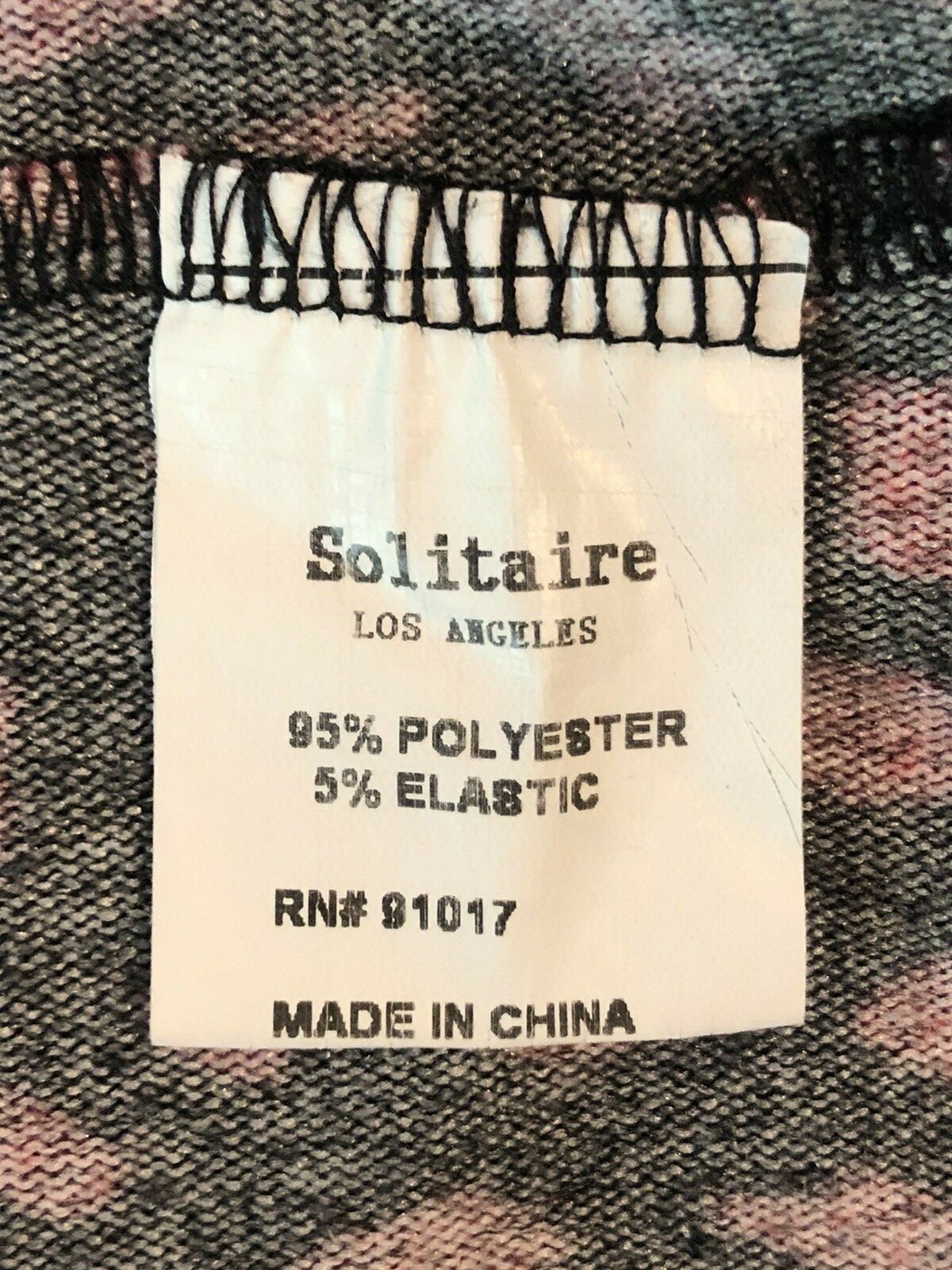 Solitaire LA M Black Red Green Models Ladies Pattern Soft Knit Long Sleeve Dress