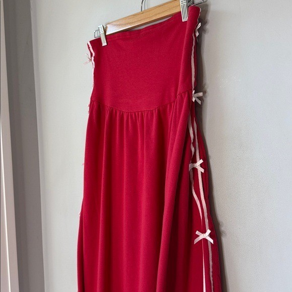 Daily Practice Anthropologie Strapless Side Bow Midi Dress Small