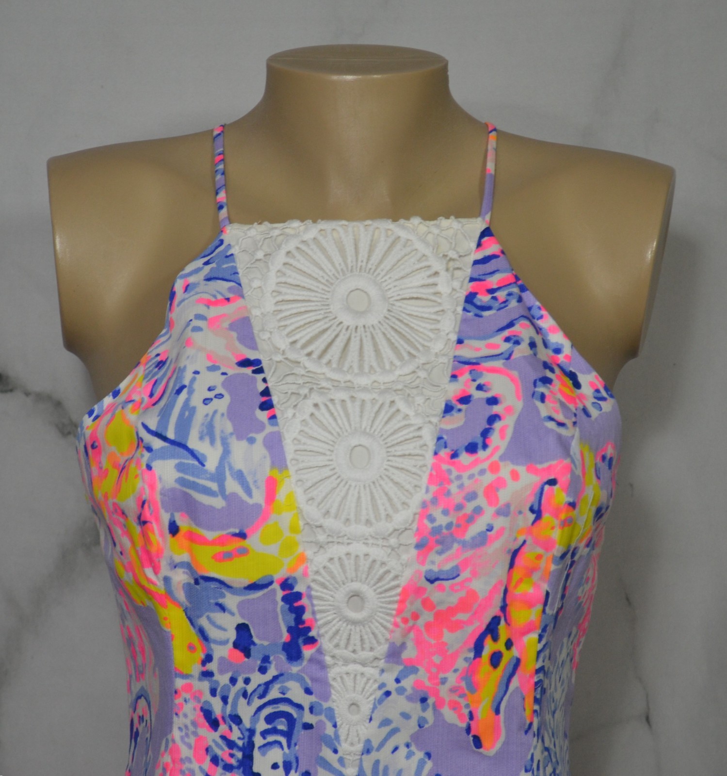 LILLY PULITZER Lilac Verbena Turtle Print So Snappy Pearl Shift Dress 6 Lined