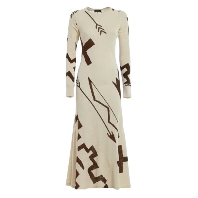Polo Ralph Lauren Dress Indian Navajo Southwestern Aztec Beacon Maxi RARE Sz L