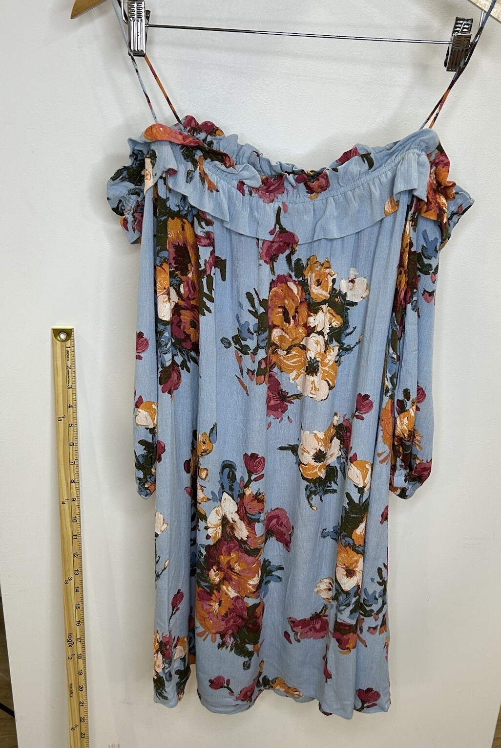 Blu Pepper By Anthropology Cold Shoulder Floral Soft Crinkle Mini Dress Women’s