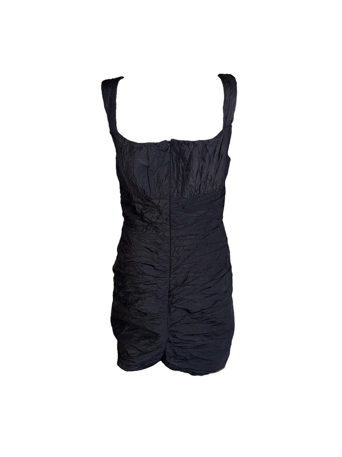 JS Collections Women’s Black Sleeveless Ruffles Party Cocktail Mini Dress Size 8