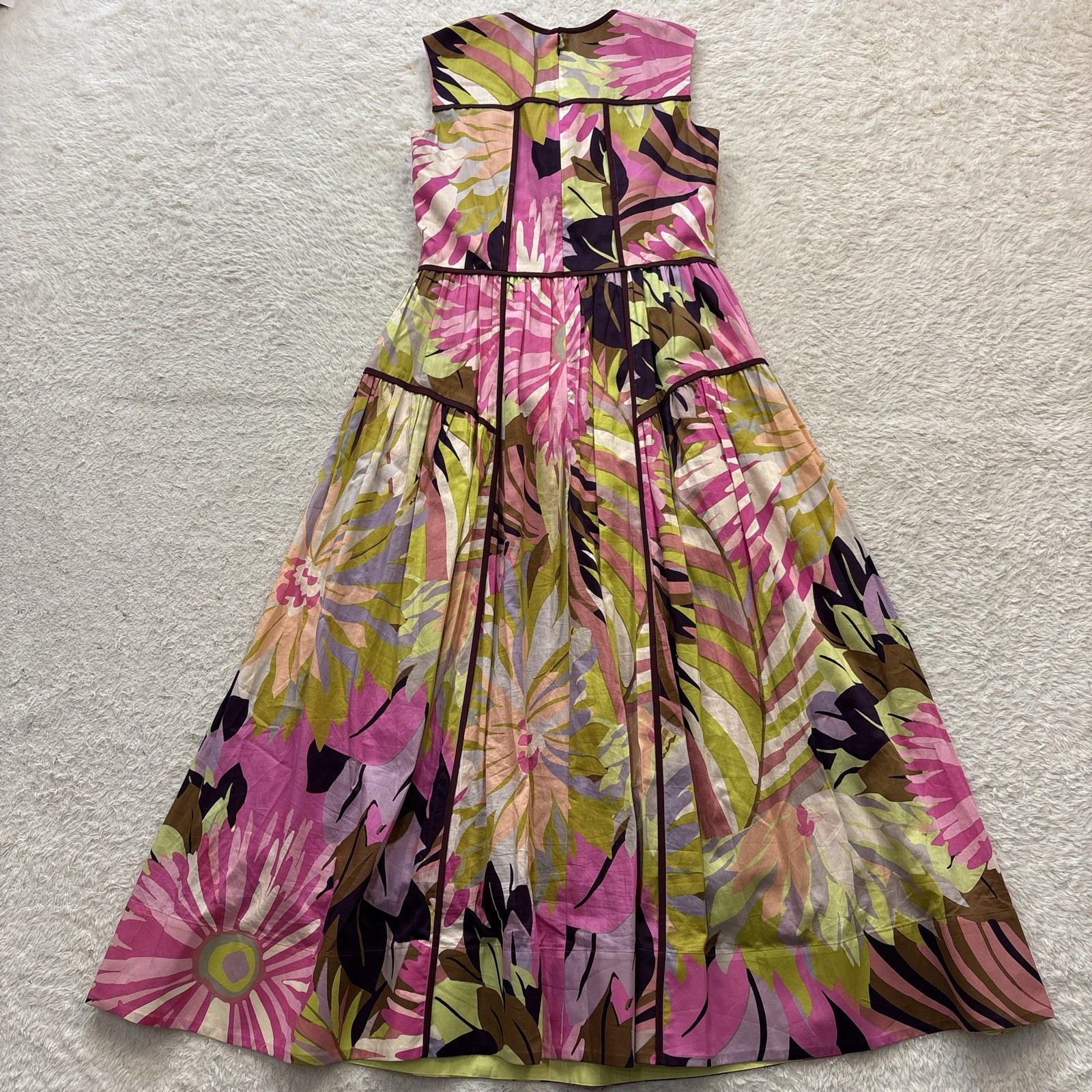 ANAYI Graphical Floral Print Flared Dress 23SS Size38 JAPAN