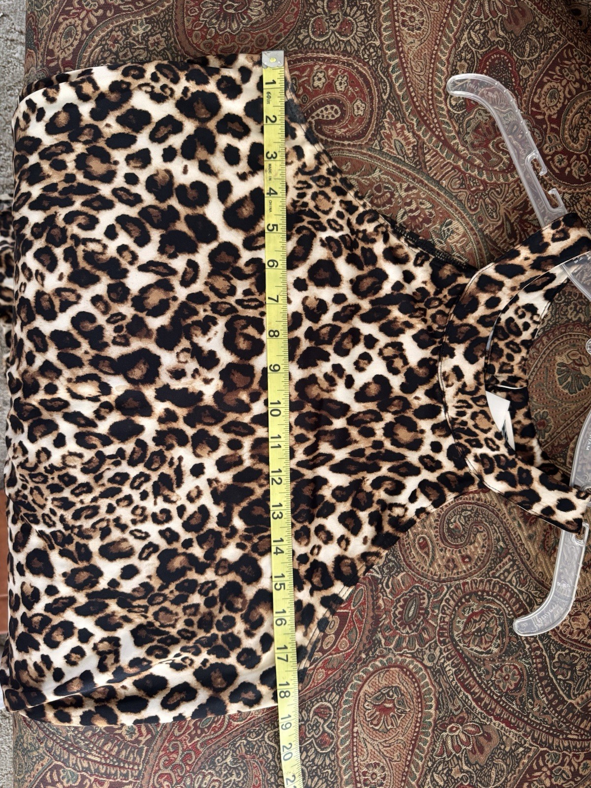 Wrapper Brown/Black Leopard Maxi Dress Scoop Neck Sleeveless Stretch Knit L
