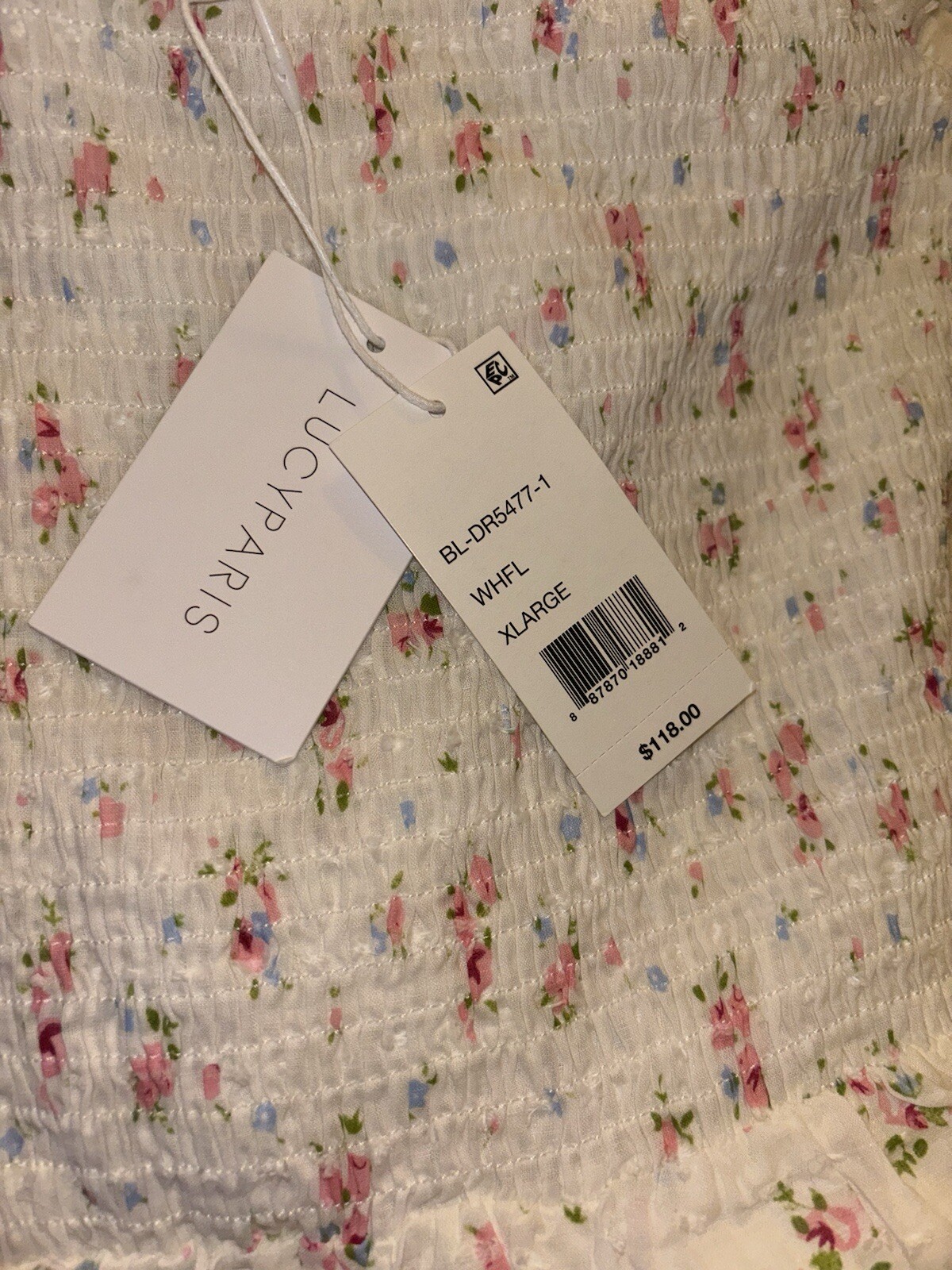 Lucy Paris Floral Print Midi Long Sleeve Dress Size XL NWT FREE SHIPPING
