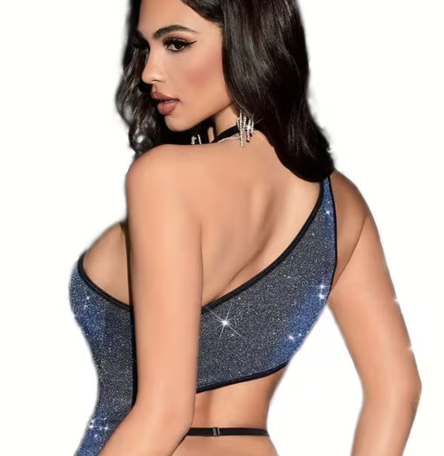 NEW Large Sexy Sparkle Knit Grey Hollow Curvy Stretch Strappy Mini Dress Bodycon