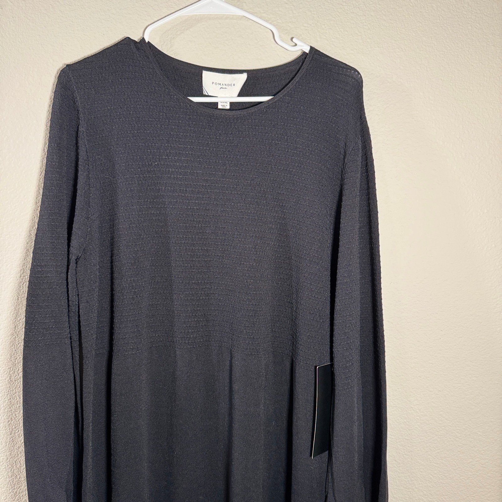 Pomander Place Tuckernuck Black Double Knit Lennox Maxi Sweater Dress XXXL NWT