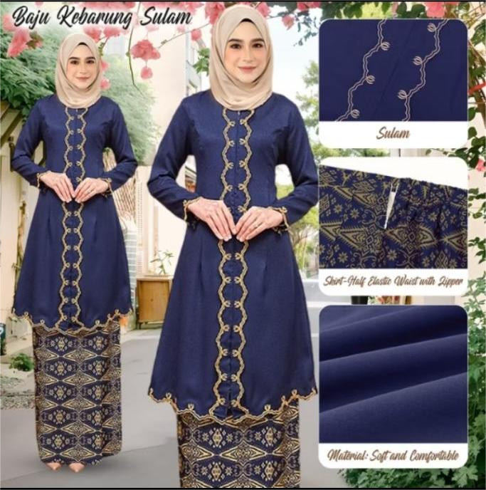 NEW BATIK Premium BAJU KURUNG embroidered bracelet A shape plus size zipped