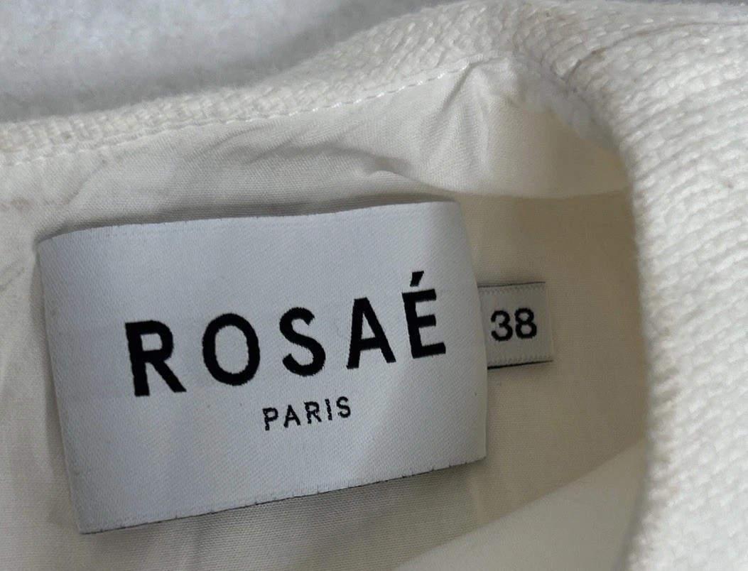 Rosae Paris Ecru Le Nympheas Statement Dress Size 38 Medium Puff Sleeve Short