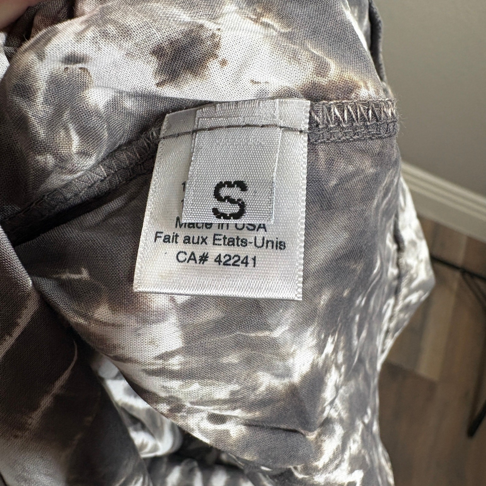 Stark X Small Florance Tie Dye Strapless Dress Gray Cotton Cut Out Asymmetrical