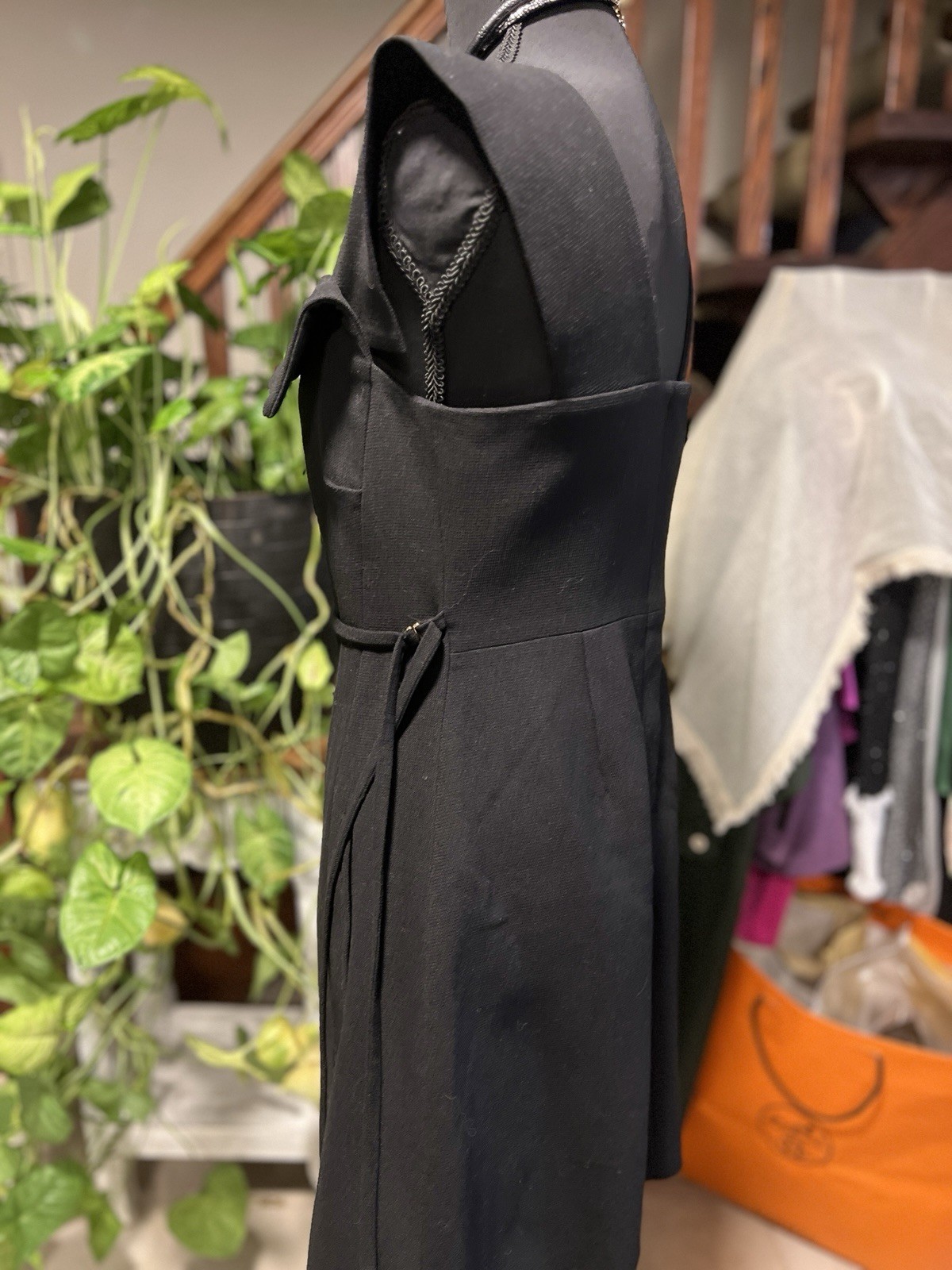 Chic Black Knit Asymmetrical Mini Dress — Modern Sculptural Design