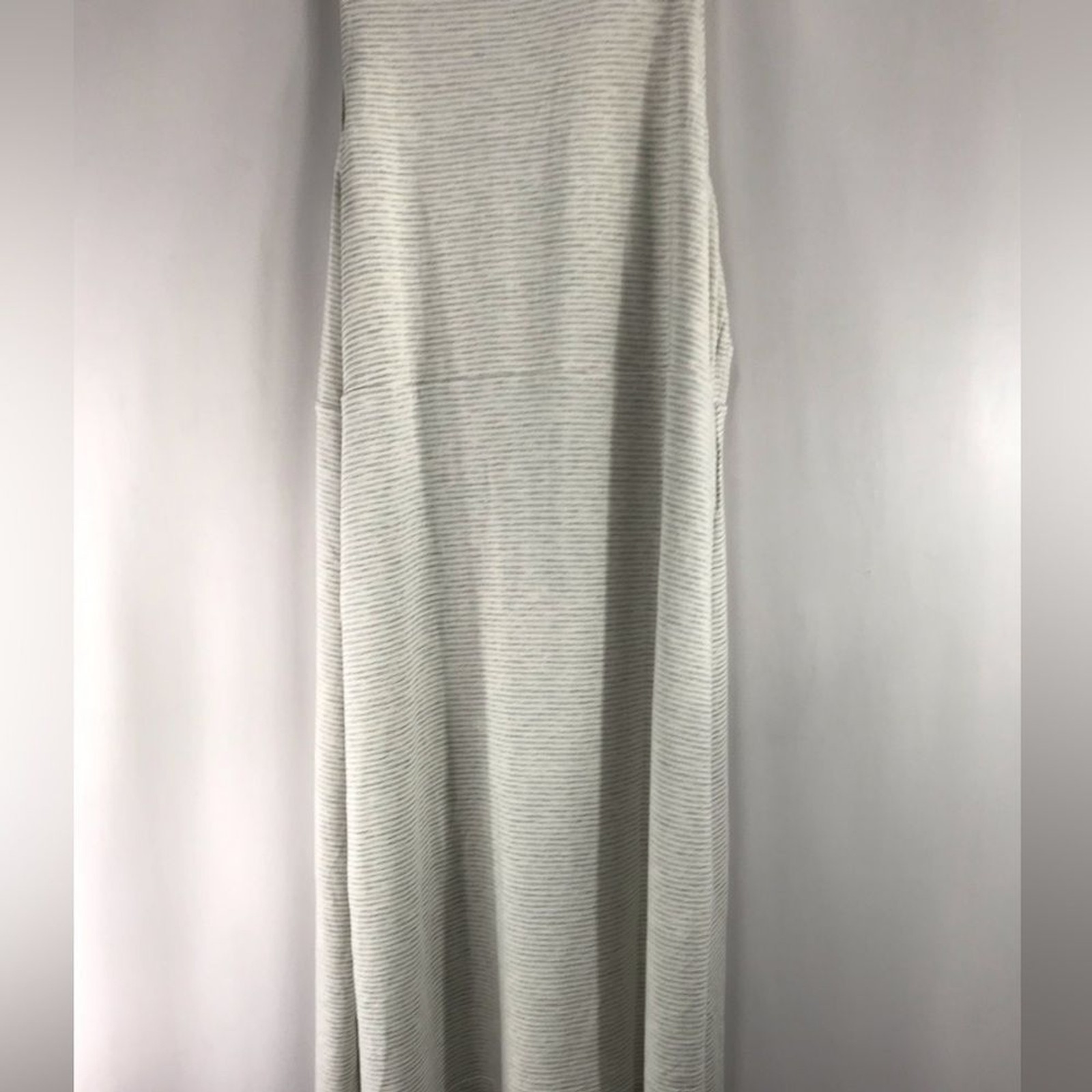 Athleta Tall Medium Reversible Santorini High Neck Dress Oatmeal Heather Striped