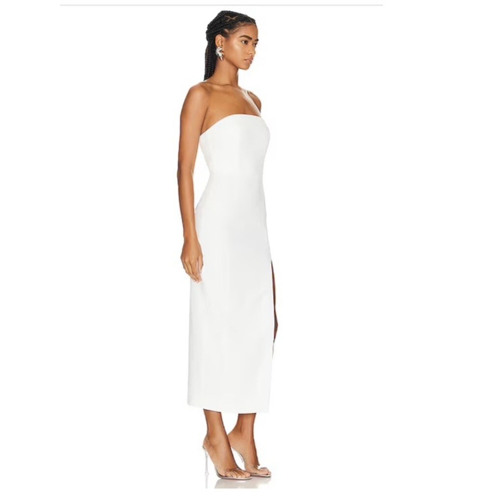 Nicholas Adiba Strapless Midi Dress in White. NWT. Size 2. Retail- $545
