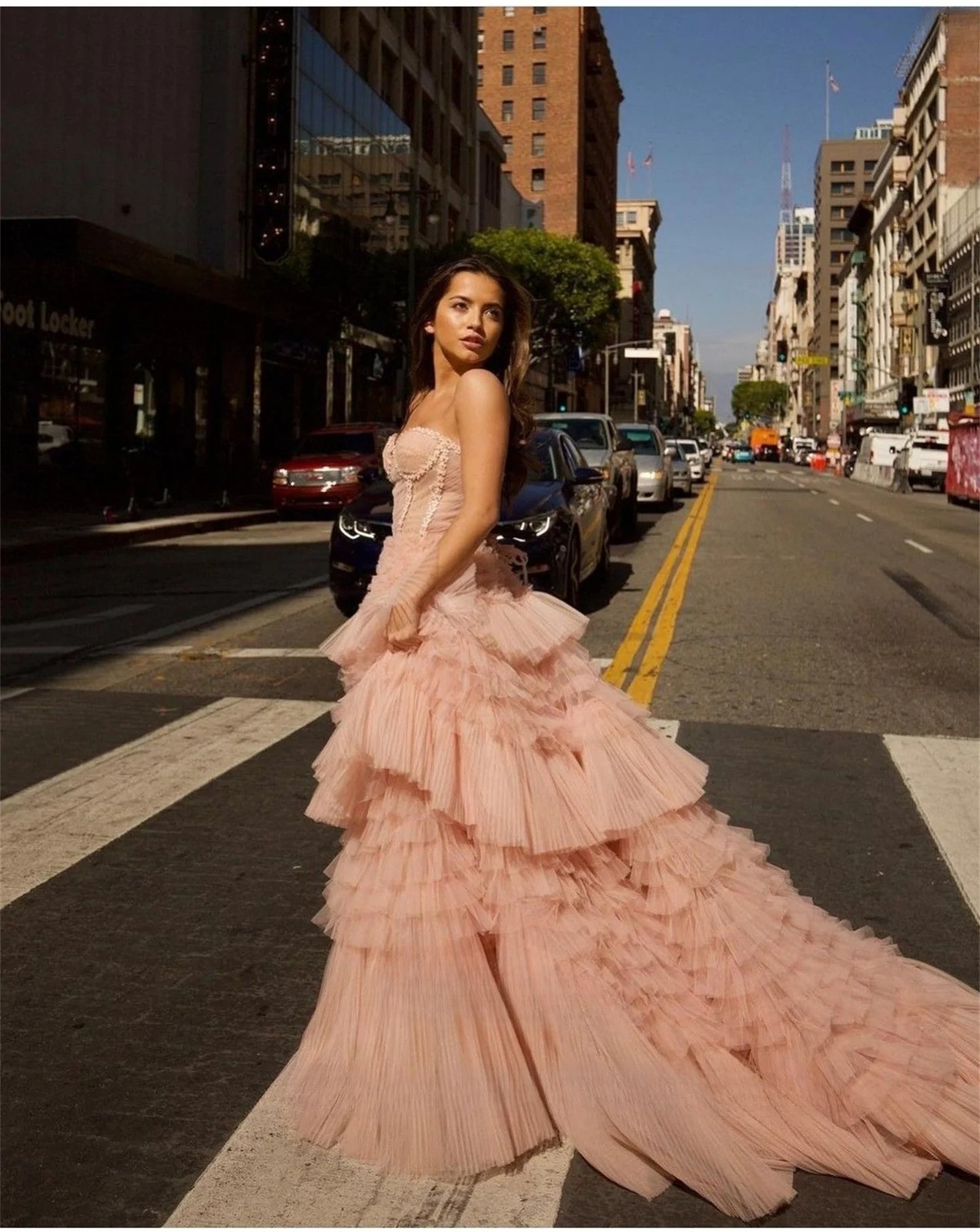 Multi-layer Long Tail Mesh Luxury Dress Weddings Evening Wedding Guest Dresses