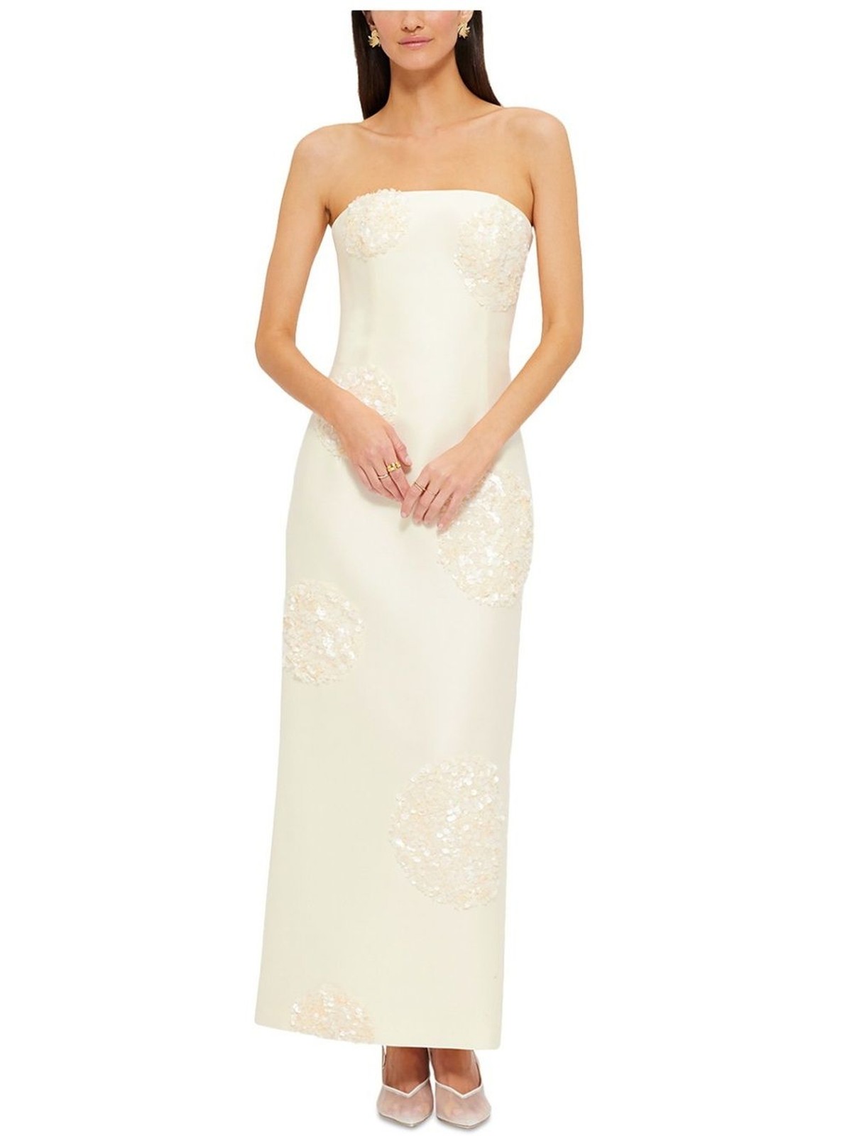 LEO LIN Cleo Appliqué Floral Sleeveless Midi Dress A-Line NWT