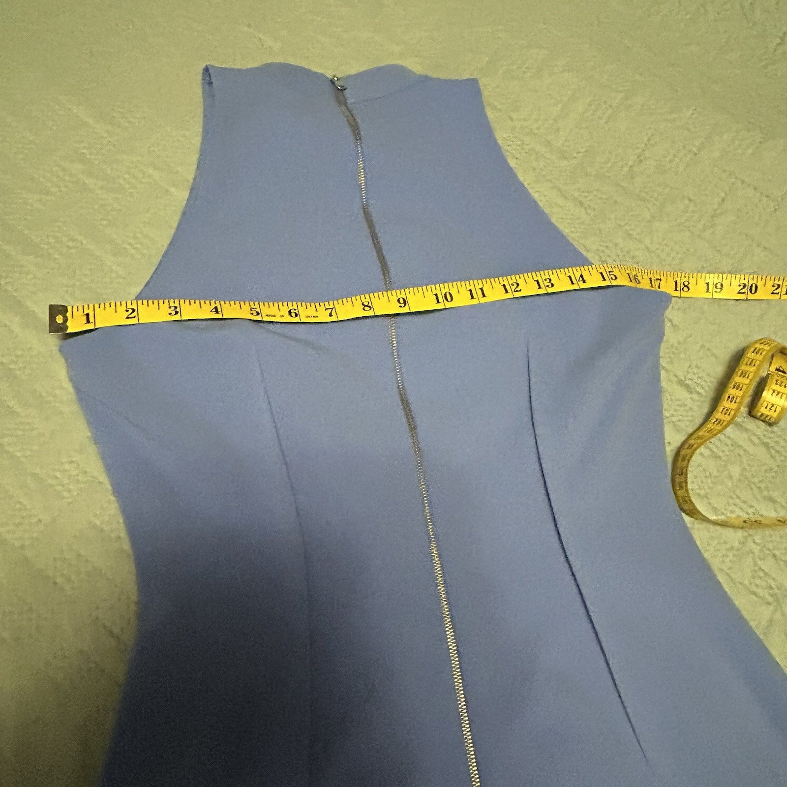 Antonio Melani Sleeveless Blue Turtle Neck Back Zipper Dress Size 4